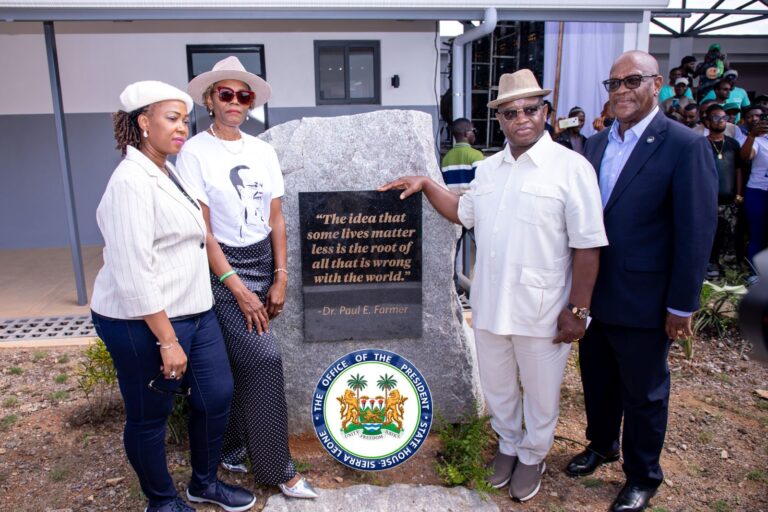 Pfesident Bio Commissions Kono Maternal Center of Excellence