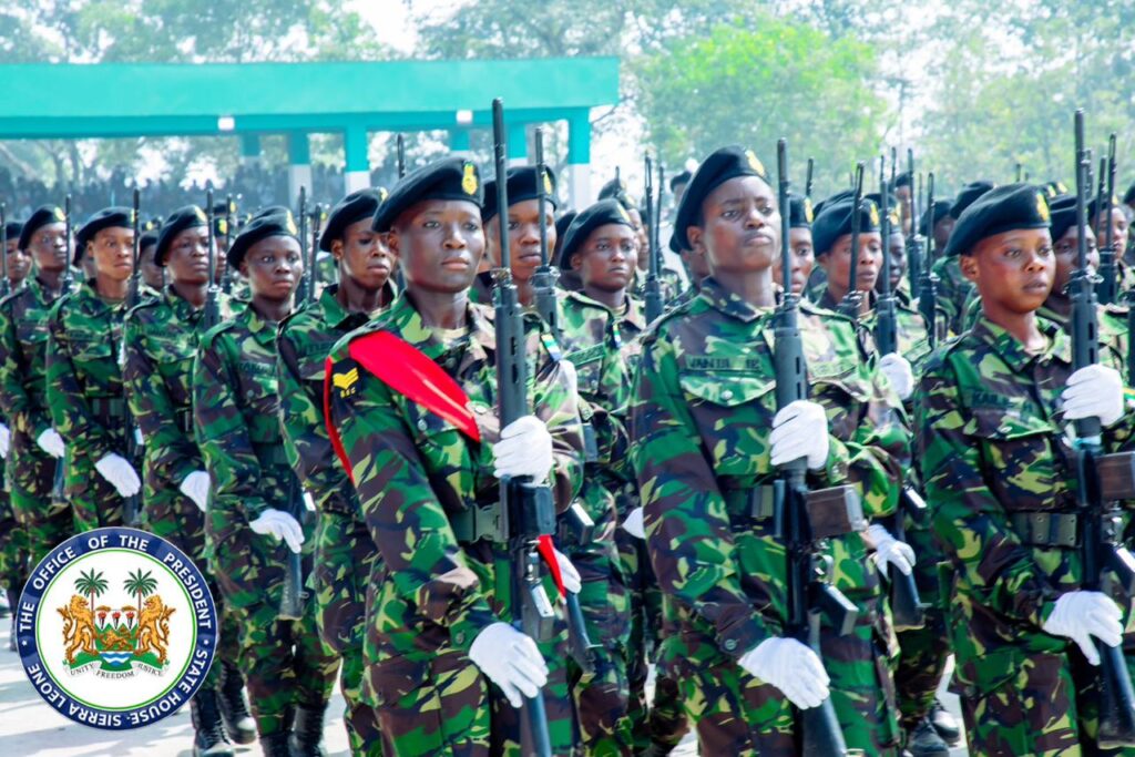 Sierra Leone’s President Julius Maada Bio Commissions 1,017 Soldiers And Officer Cadets, Declares End To Military Intervention In Politics
