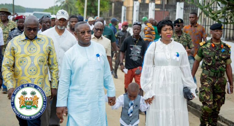 Sierra Leone’s President Bio Attends Christmas Day Mass In Bonthe, Reaffirms Commitment To Island Development