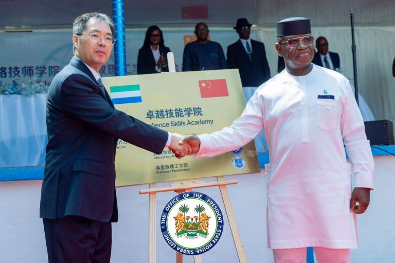 Sierra Leone’s President Julius Maada Bio Launches Joint Education Programme At Freetown Polytechnic, Commends CRSG For Skills Transfer