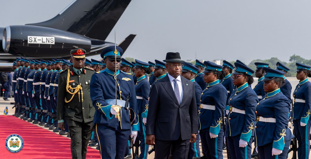 Sierra Leone’s President Julius Maada Bio Arrives In Accra Ahead Of High-Level Consultative Conference On Regional Cooperation And Security