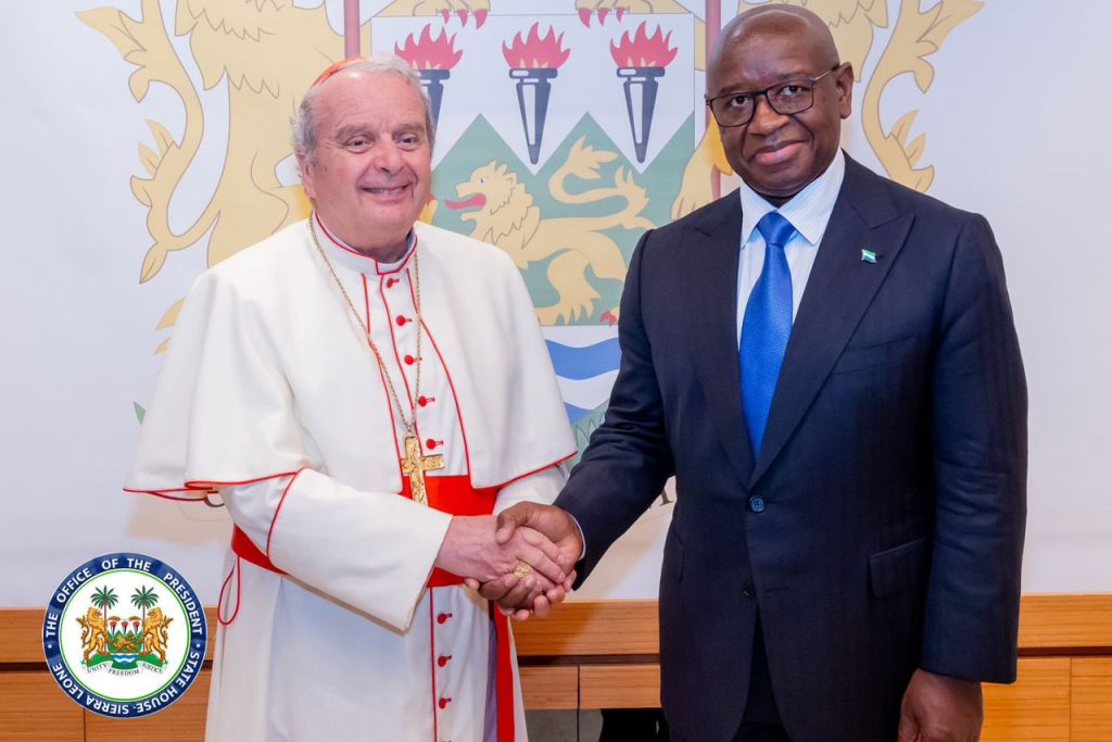 Sierra Leone’s President Julius Maada Bio Receives Cardinal Arrigo Miglio On Pastoral Visit