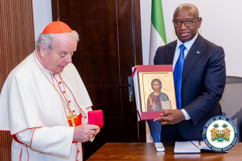 Sierra Leone’s President Julius Maada Bio Receives Cardinal Arrigo Miglio On Pastoral Visit