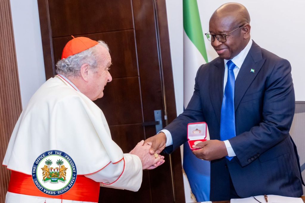 Sierra Leone’s President Julius Maada Bio Receives Cardinal Arrigo Miglio On Pastoral Visit