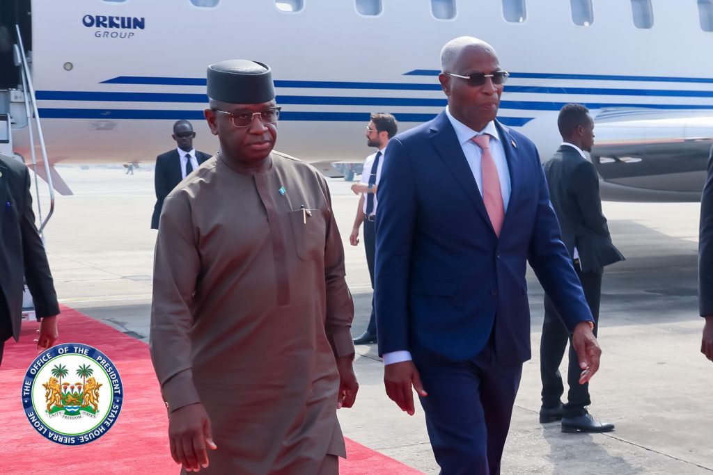 Sierra Leone’s President Julius Maada Bio Arrives In Conakry For Mano River Leaders’ Meeting On Regional Peace And Border Security