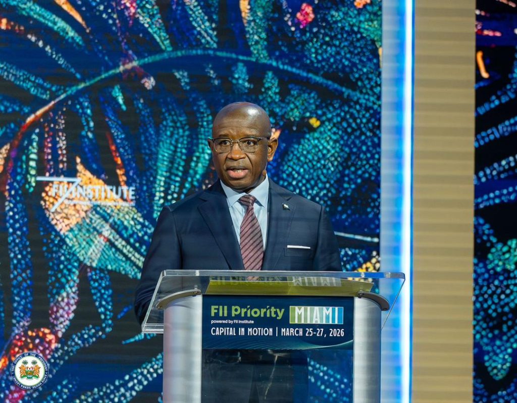 Sierra Leone’s President Bio Calls For Inclusive Global Growth At Fii Priority Summit In Miami, USA