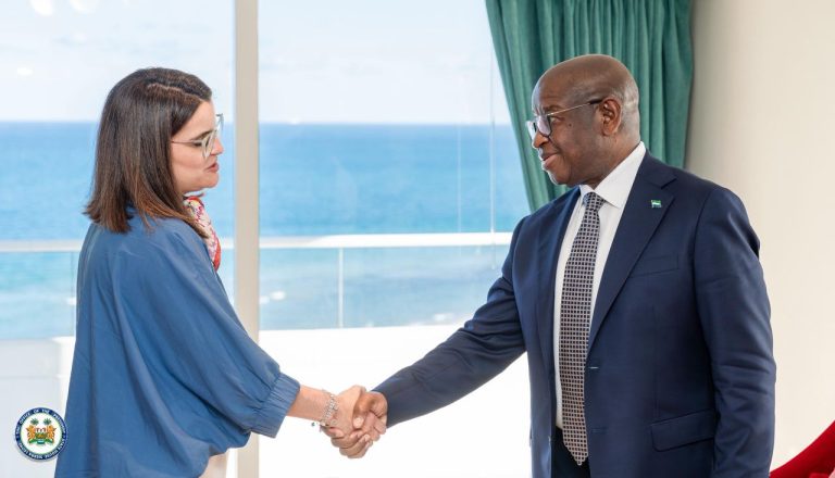 Sierra Leone’s President Julius Maada Bio And Ecuador’s Vice President María José Pinto González‑Artigas Hold A Bilateral Engagement On The Margins Of The FII PRIORITY Summit In Miami