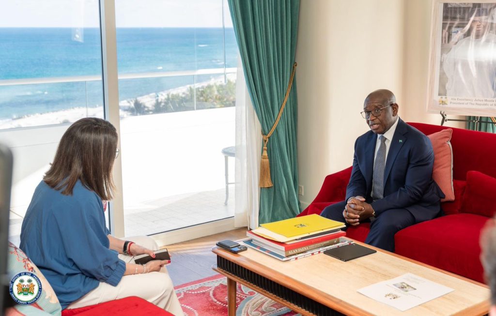 Sierra Leone’s President Julius Maada Bio And Ecuador’s Vice President María José Pinto González‑Artigas Hold A Bilateral Engagement On The Margins Of The FII PRIORITY Summit In Miami
