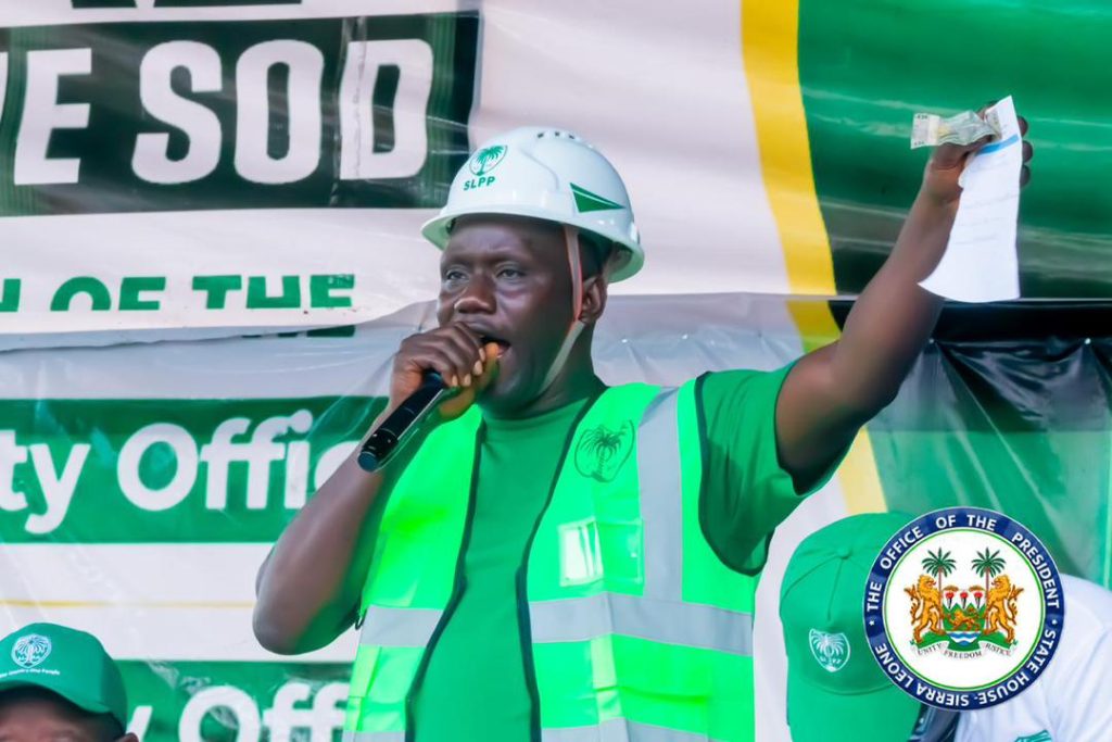 Sierra Leone’s President Julius Maada Bio Turns Sod For SLPP Eastern Regional Headquarters, Dedicates Project To Grassroots Supporters