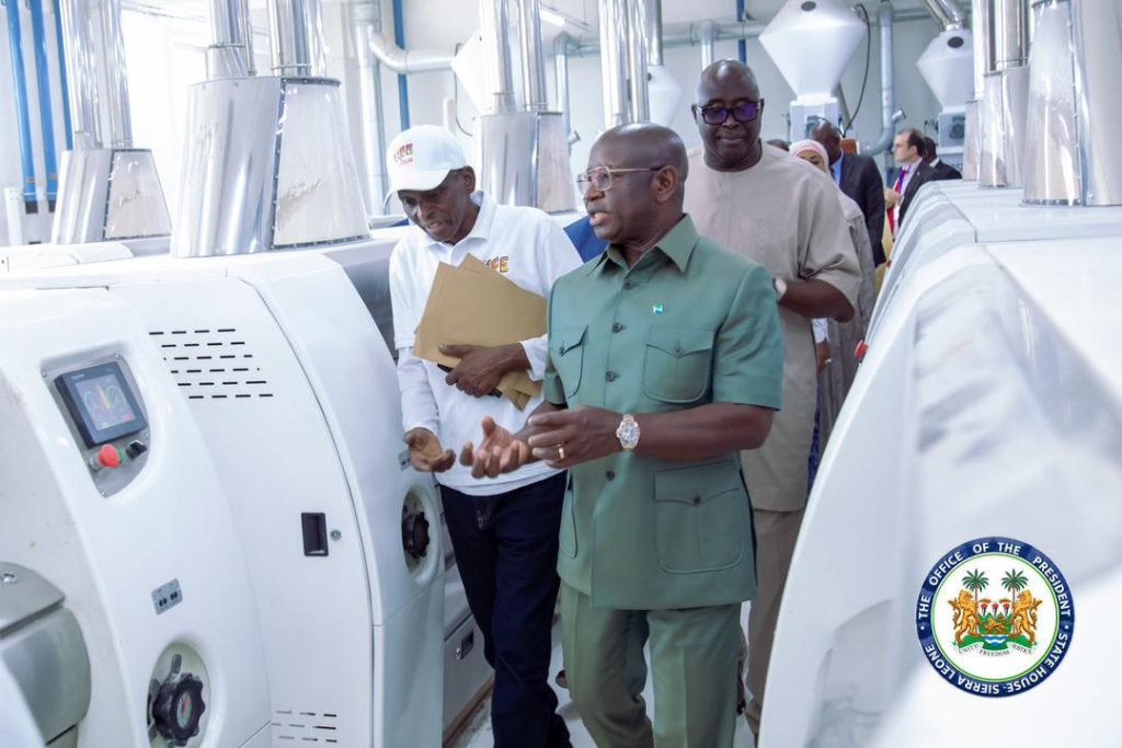 Sierra Leone’s President Bio Commissions New Flour Mill, Empowering Local Production And Enterprise