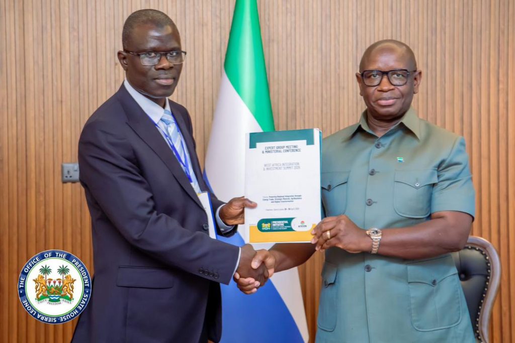 Sierra Leone’s President Julius Maada Bio Receives Freetown Communiqué, Backs Bold Agenda For West Africa Integration And Investment Summit