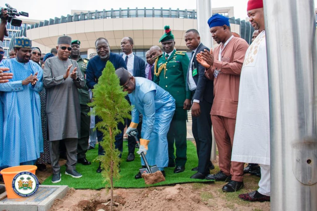 Sierra Leone’s President Julius Maada Bio Leads Historic Commissioning Of ECOWAS Headquarters, Hails ‘Eye Of West Africa’ As Symbol Of Regional Integration
