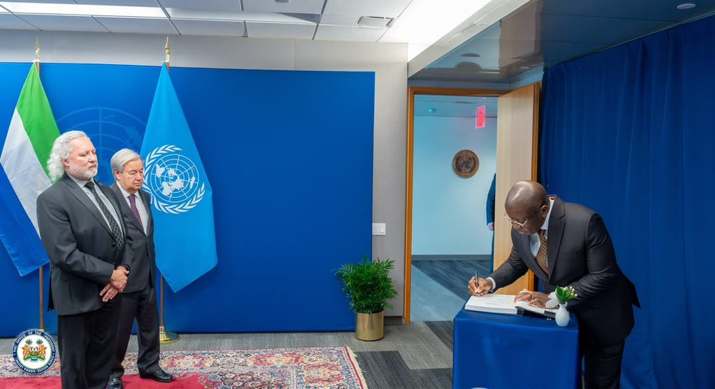 UN Secretary-General Commends President Julius Maada Bio’s Leadership